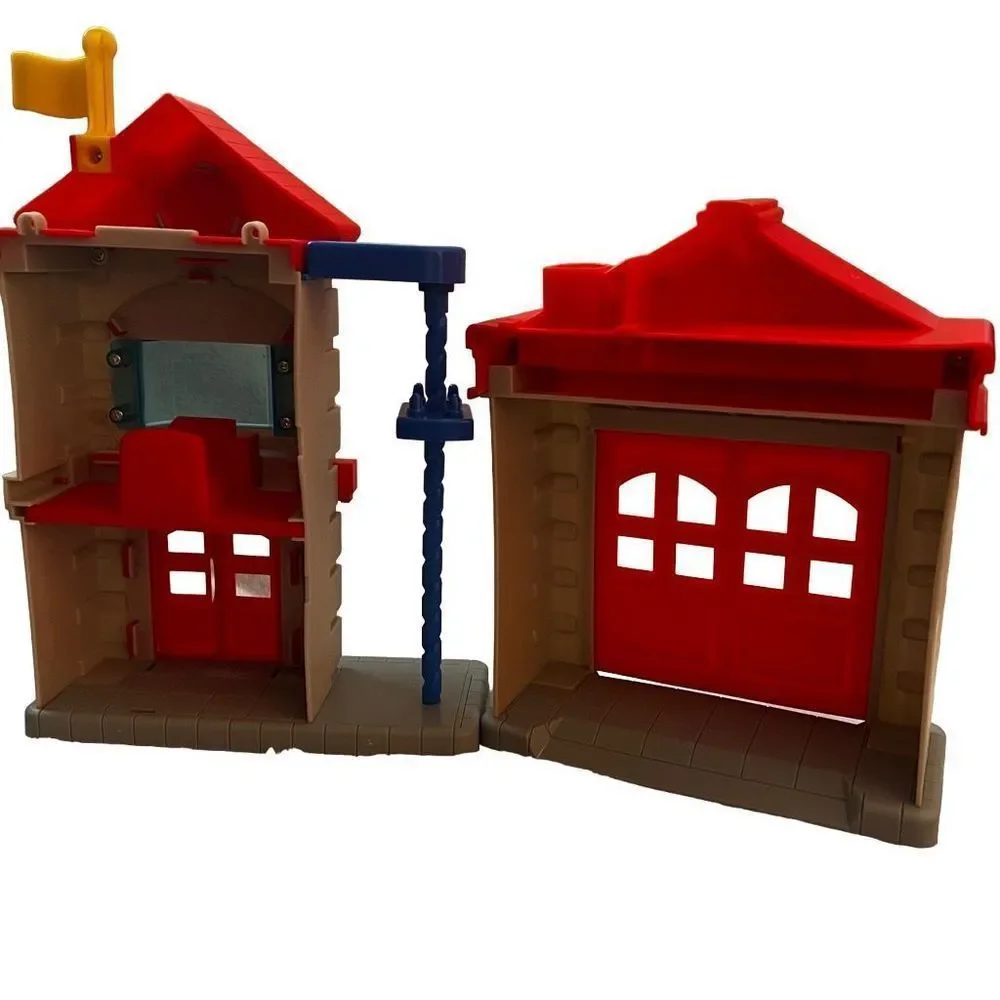Hap-P-Kid Fire Dept Fire Rescue Truck Lights Sounds English Spanish 4 Piece Set - Picture 3 of 6